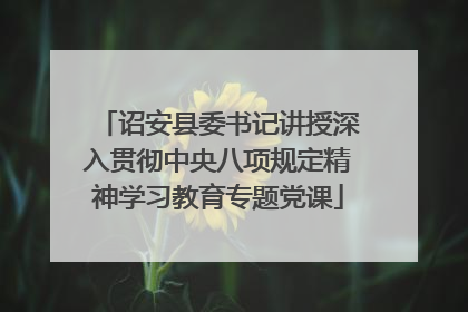 诏安县委书记讲授深入贯彻中央八项规定精神学习教育专题党课