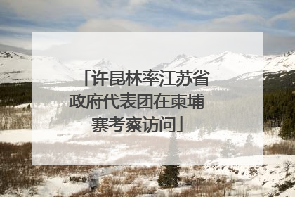 许昆林率江苏省政府代表团在柬埔寨考察访问