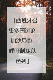 西班牙召集多国讨论加沙局势 呼吁制裁以色列