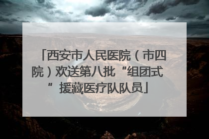 西安市人民医院（市四院）欢送第八批“组团式”援藏医疗队队员