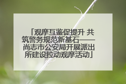 观摩互鉴促提升 共筑警务规范新基石——尚志市公安局开展派出所建设拉动观摩活动