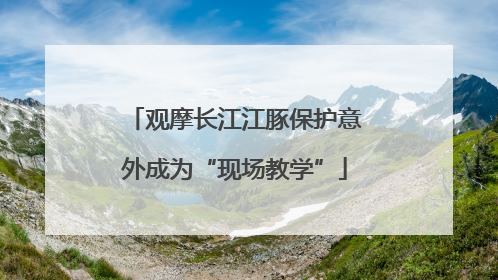 观摩长江江豚保护意外成为“现场教学”