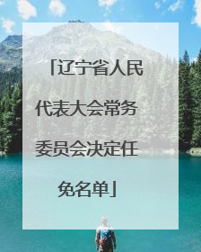 辽宁省人民代表大会常务委员会决定任免名单