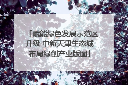赋能绿色发展示范区升级 中新天津生态城布局绿创产业版图