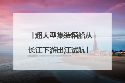 超大型集装箱船从长江下游出江试航