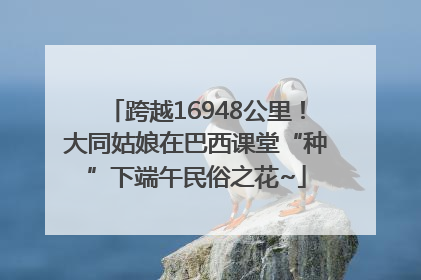 跨越16948公里！大同姑娘在巴西课堂“种”下端午民俗之花~