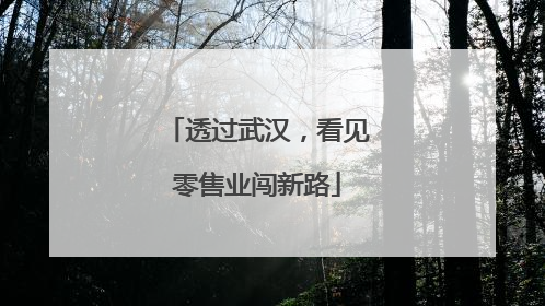 透过武汉，看见零售业闯新路