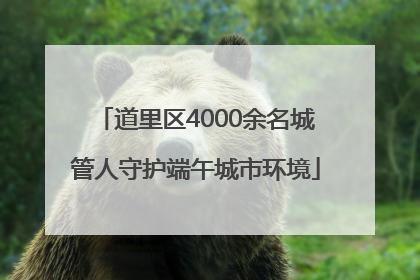 道里区4000余名城管人守护端午城市环境