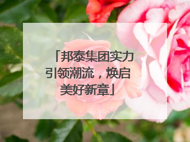 邦泰集团实力引领潮流，焕启美好新章