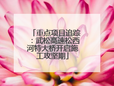 重点项目追踪：武松高速松西河特大桥开启施工攻坚期