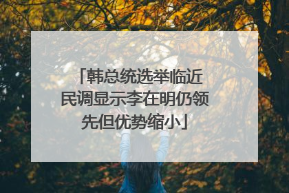 韩总统选举临近 民调显示李在明仍领先但优势缩小