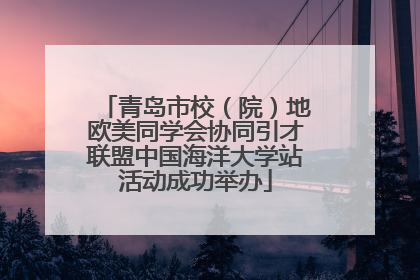 青岛市校（院）地欧美同学会协同引才联盟中国海洋大学站活动成功举办