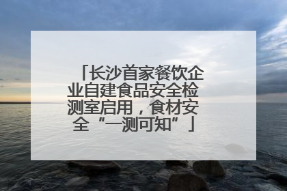 长沙首家餐饮企业自建食品安全检测室启用，食材安全“一测可知”