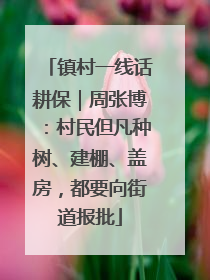 镇村一线话耕保｜周张博：村民但凡种树、建棚、盖房，都要向街道报批