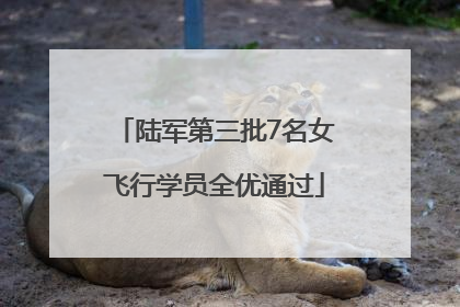 陆军第三批7名女飞行学员全优通过