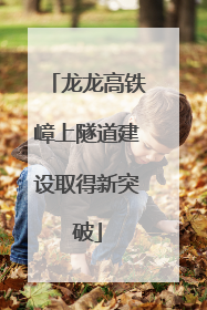 龙龙高铁嶂上隧道建设取得新突破