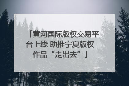 黄河国际版权交易平台上线 助推宁夏版权作品“走出去”