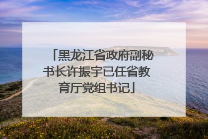 黑龙江省政府副秘书长许振宇已任省教育厅党组书记
