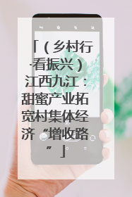 （乡村行·看振兴）江西九江：甜蜜产业拓宽村集体经济“增收路”