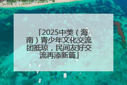 2025中美（海南）青少年文化交流团抵琼，民间友好交流再添新篇