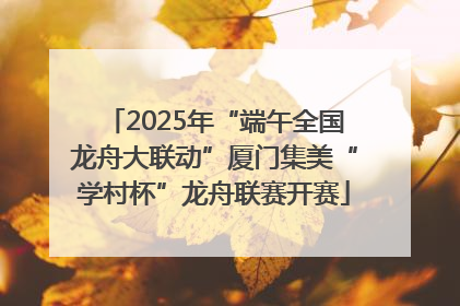 2025年“端午全国龙舟大联动”厦门集美“学村杯”龙舟联赛开赛