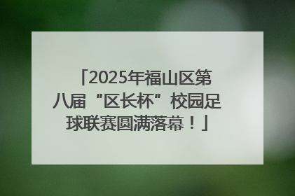 2025年福山区第八届“区长杯”校园足球联赛圆满落幕！