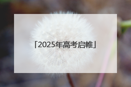 2025年高考启帷