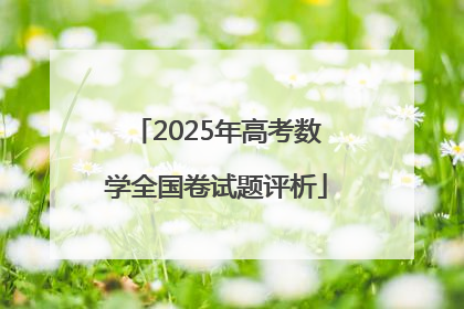 2025年高考数学全国卷试题评析