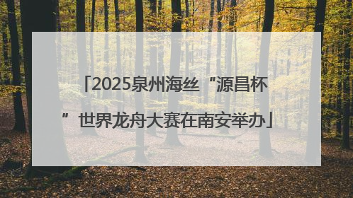 2025泉州海丝“源昌杯”世界龙舟大赛在南安举办
