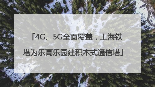 4G、5G全面覆盖，上海铁塔为乐高乐园建积木式通信塔