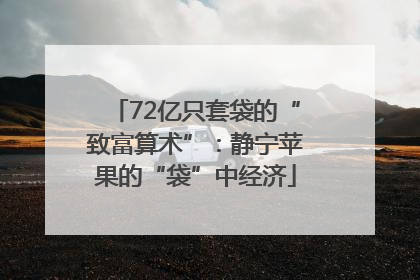 72亿只套袋的“致富算术”：静宁苹果的“袋”中经济